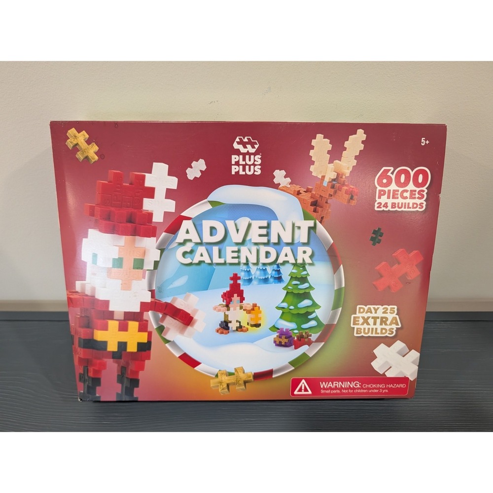 Advent Calendar Plus Plus Interlocking Blocks Set 600 pieces Christmas New NIB